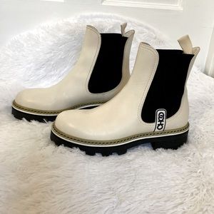 Women’s Jimmy Choo Lug Boot. Off White and Black- Size 37